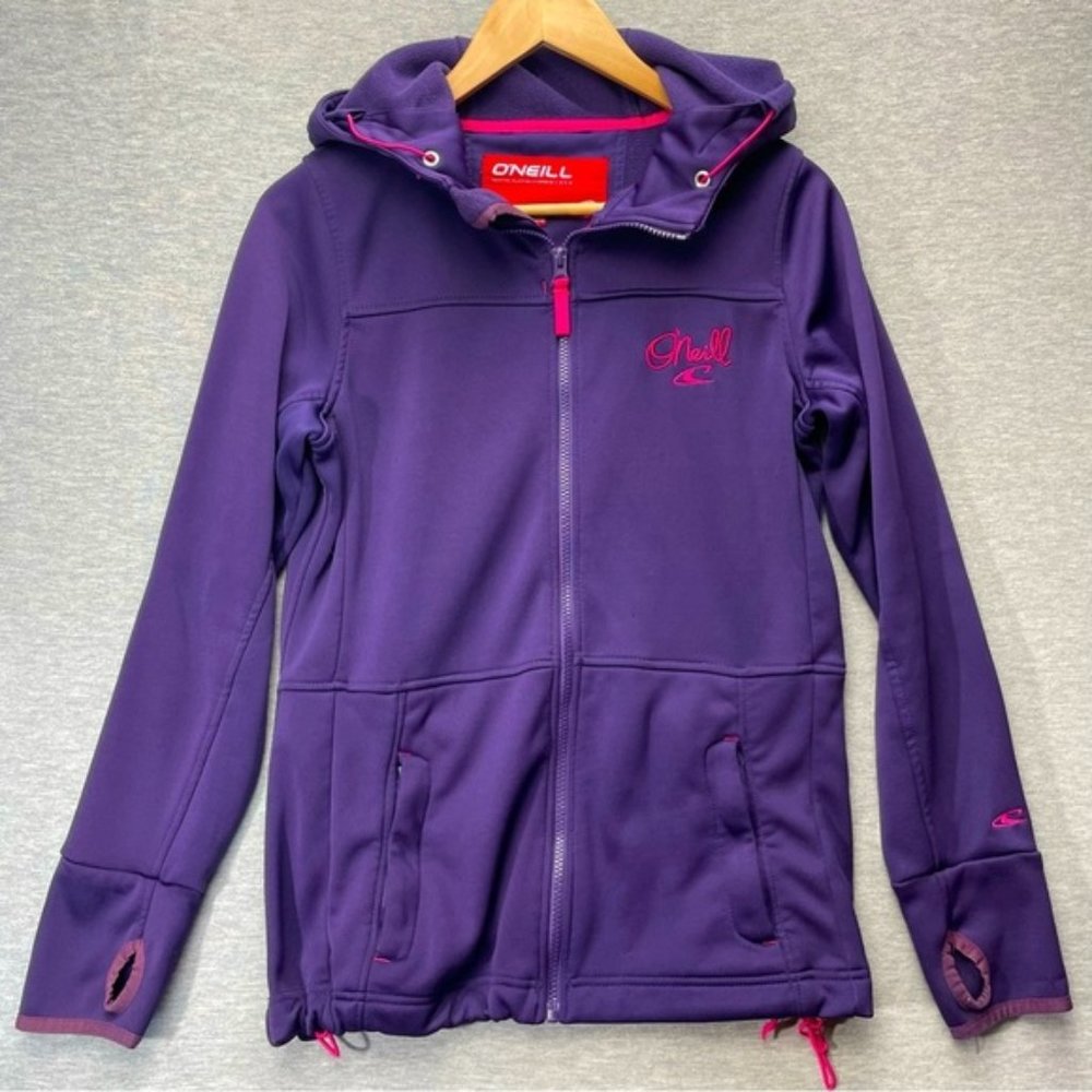 Oneill Womens Purple Pink Full Zip Hoodie Size Medium